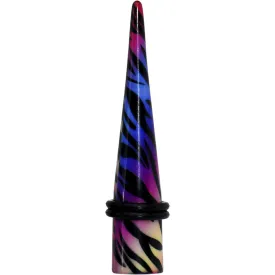 00 Gauge Multi Color Animal Print Acrylic Ear Taper