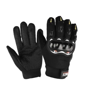 1 Pair Outdoor Sports Gloves Riding Hard Shell Full Finger Gloves Breathable Protective Bicycle Motorcycle Full Finger Gloves