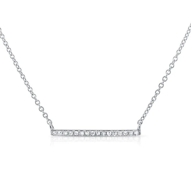 14KW Diamond Geometric Pendant Necklace