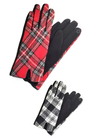 AG109 Plaid Pattern Gloves (12prs Pack)