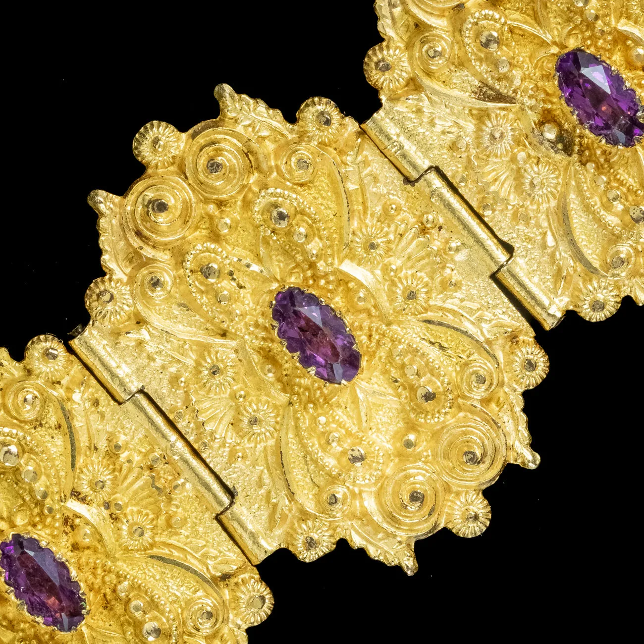 Antique Georgian Amethyst Double Bracelet Collar