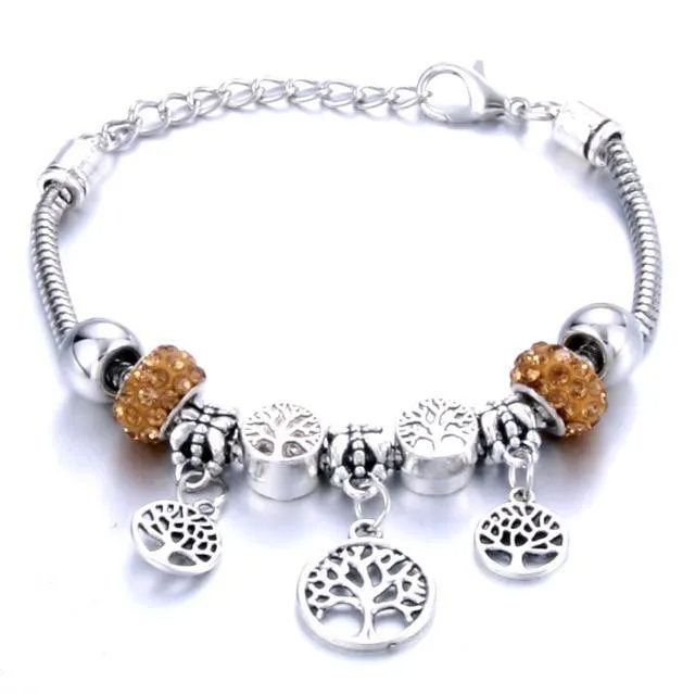 Antique Tree of Life Charm Bracelets Adjustable Lucky Charm Women Bracelet