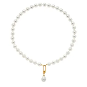 Baroque Pearl Charm Necklace