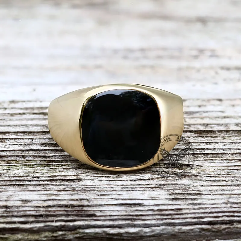 Black Epoxy Stainless Steel Minimalist Ring