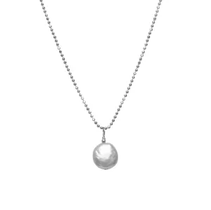 Coin Pearl Pendant Necklace | AAA 12mm  Freshwater Cultured