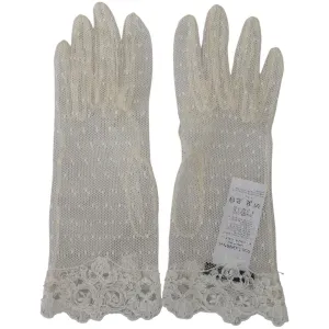 Dolce & Gabbana Chic White Wrist Length Gloves