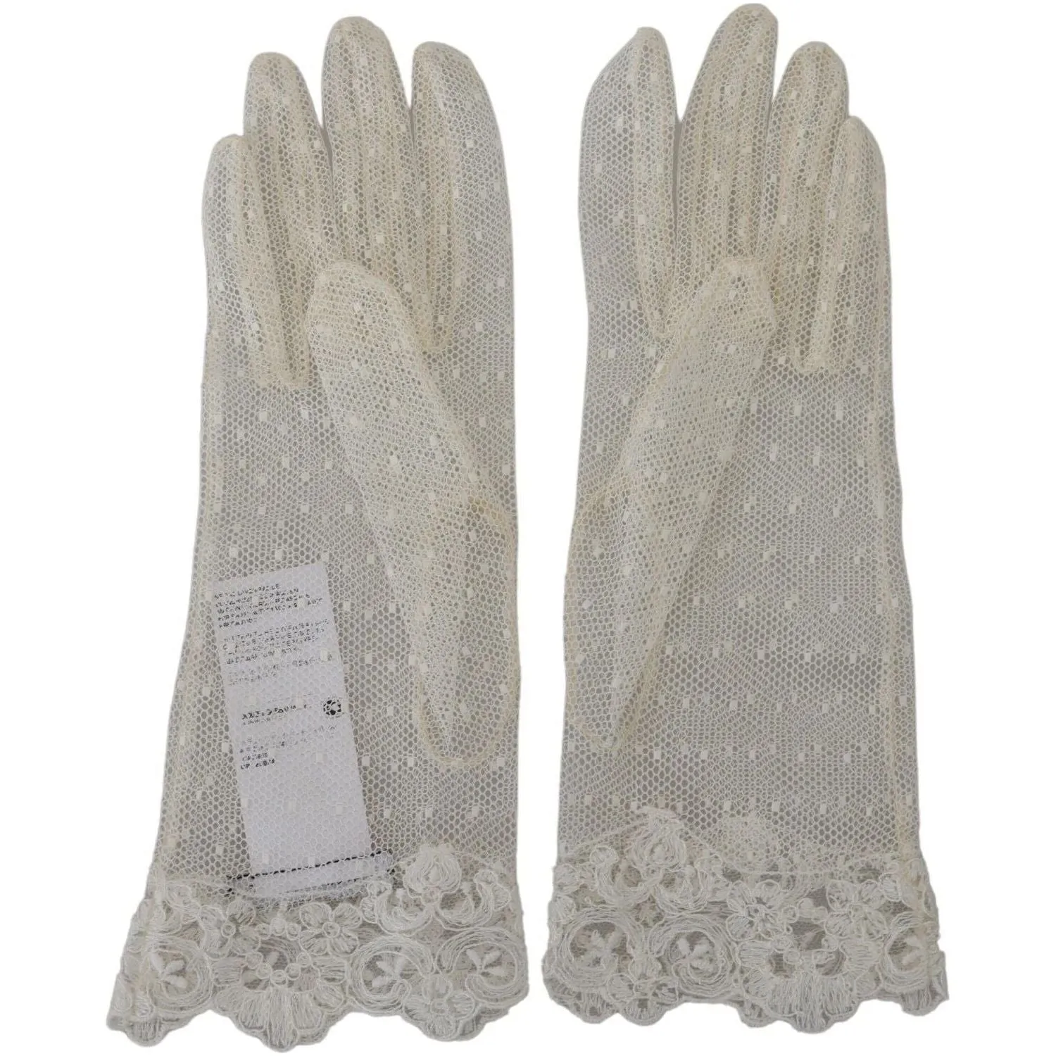 Dolce & Gabbana Chic White Wrist Length Gloves