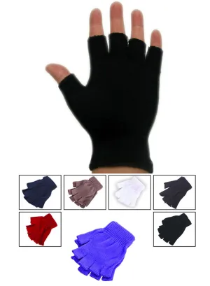 Fingerless Magic Knit Half Finger Work Sport Gloves AF085/G9150