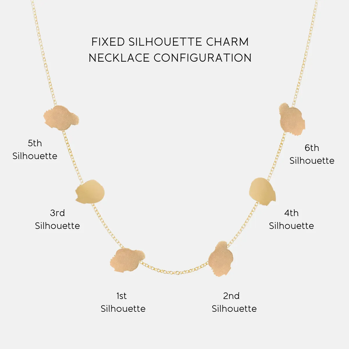 Fixed Silhouette Charm Necklace