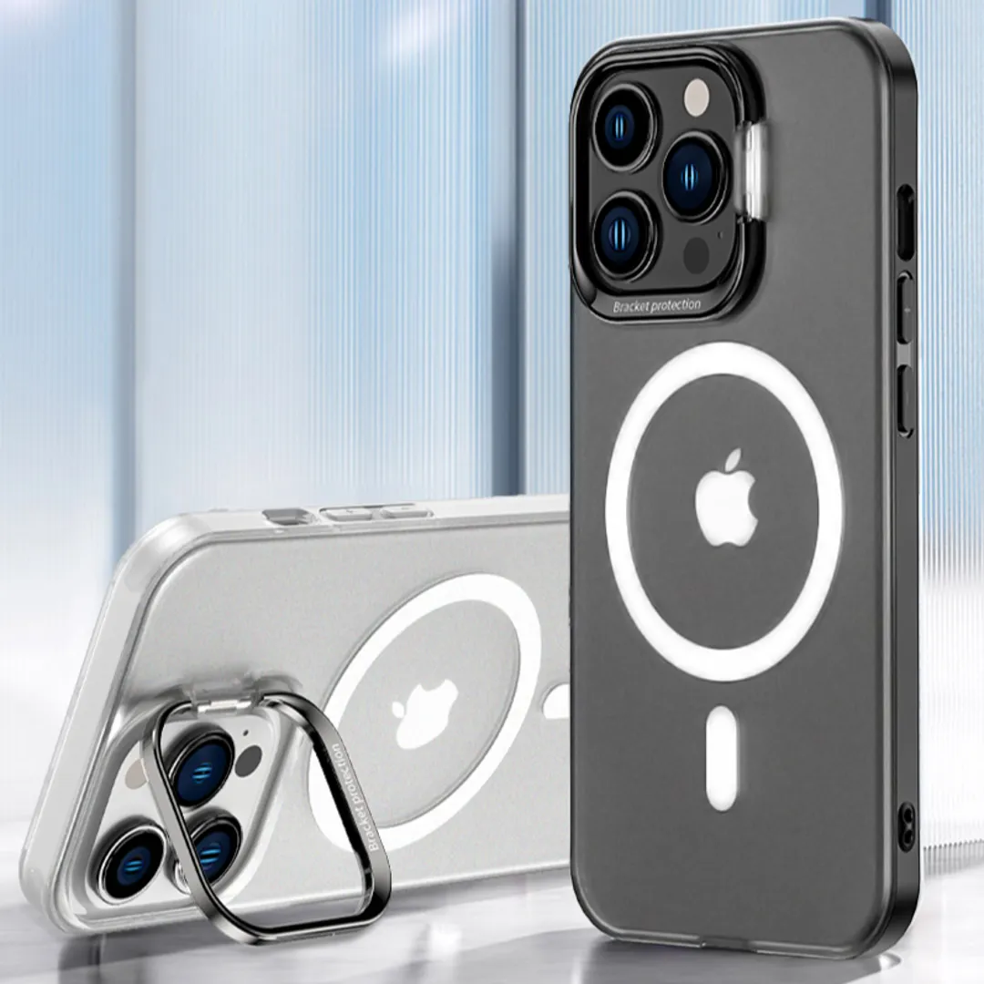 Frosted Matte Case With Kickstand Ring - iPhone