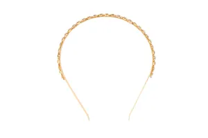 Gold Dainty Crystal Floral Headband