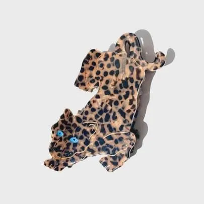 Hand-Painted Leopard Claw Hair Clip