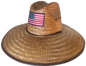 Headchange Straw Lifeguard Hat Mexican Palm USA Flag