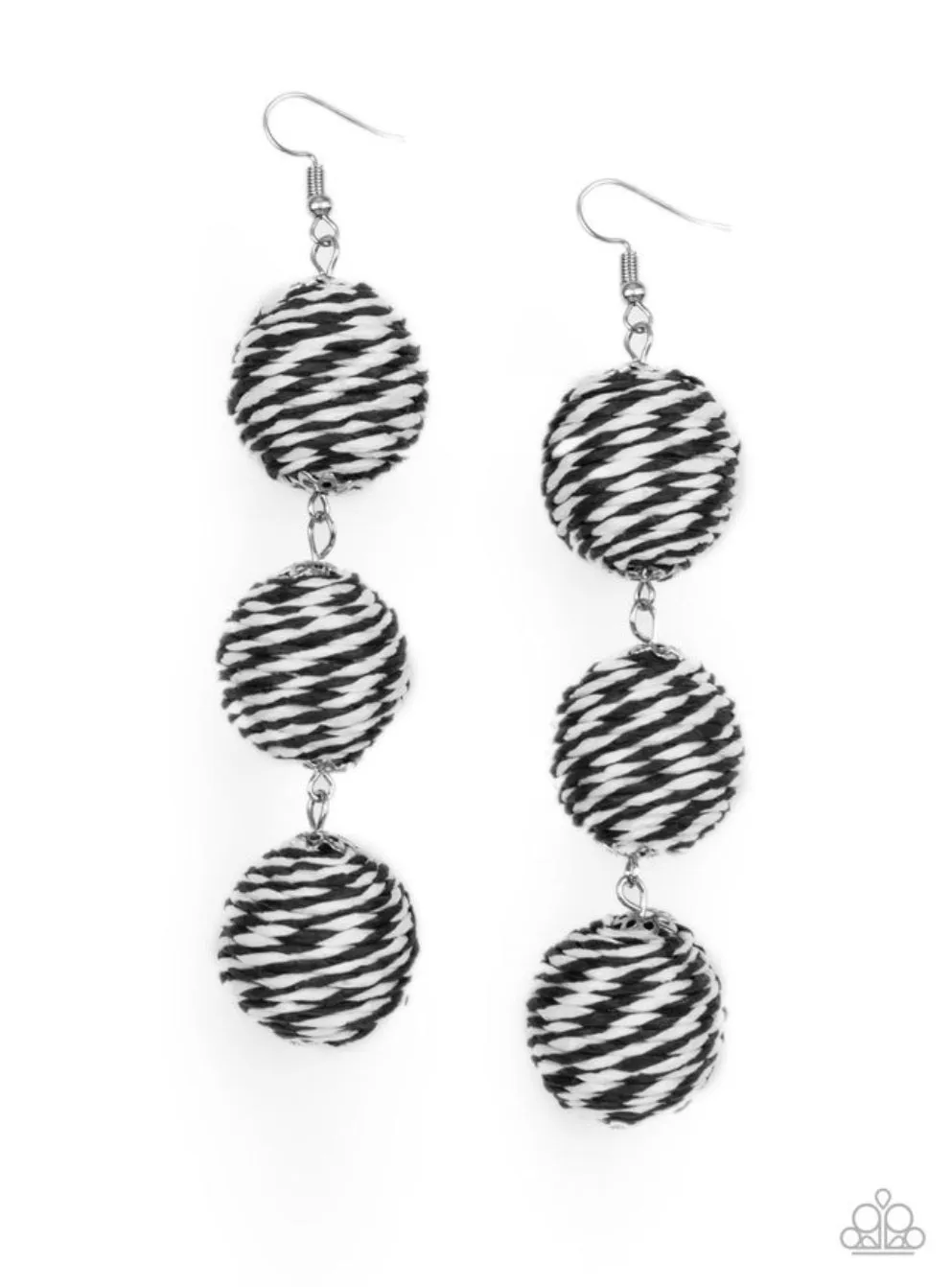 Laguna Lanterns - Black Earrings - Paparazzi Accessories