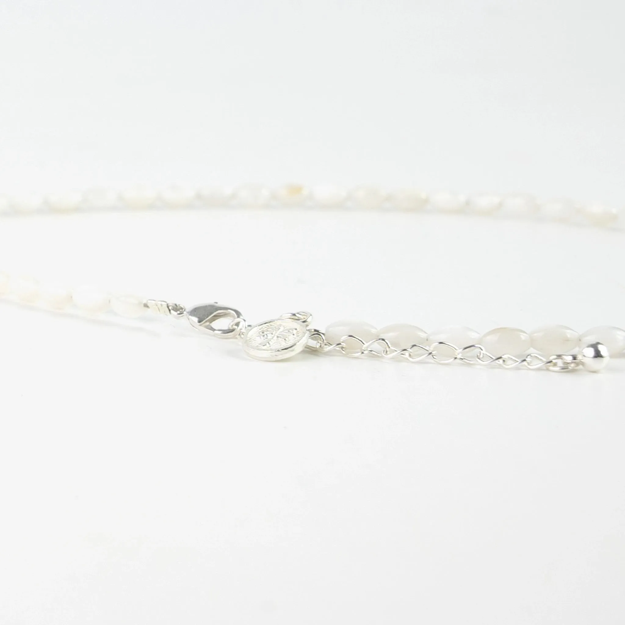 Mother of Pearl Seed Bead Necklace