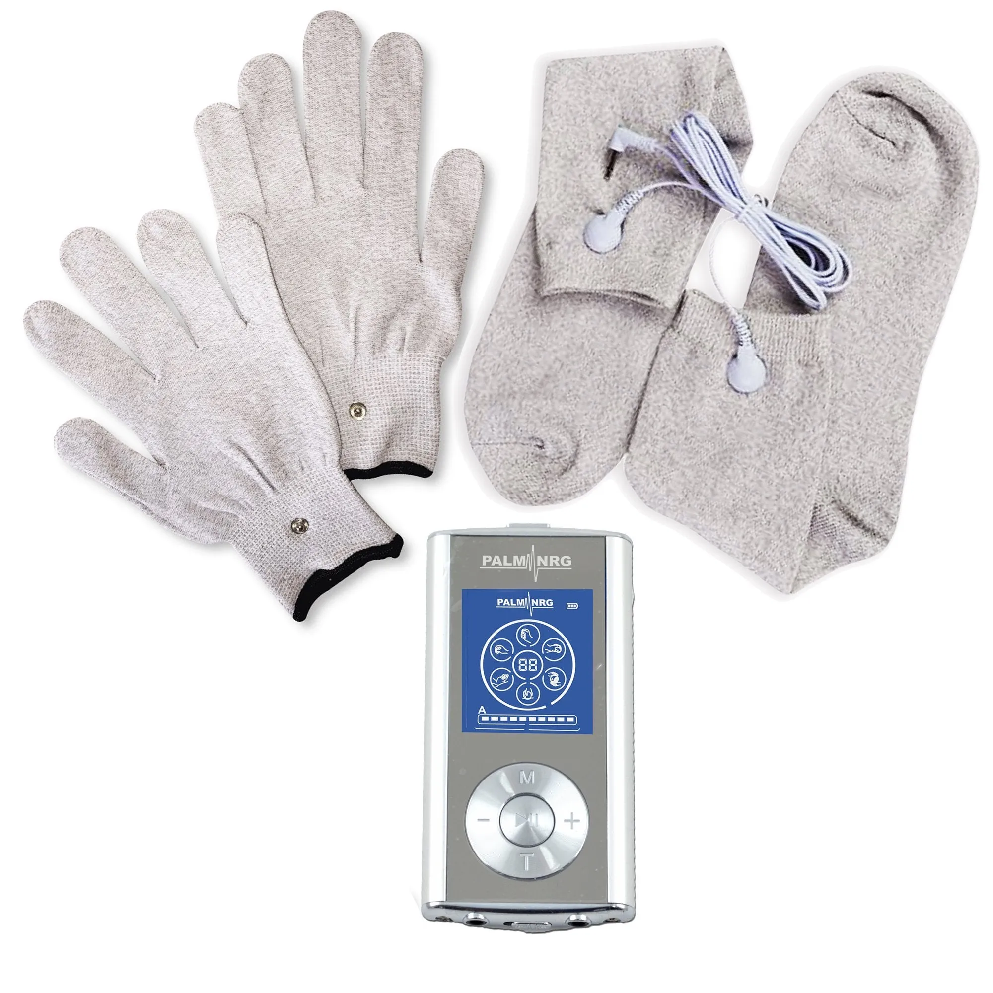 Palm NRG Massage Deluxe Combo Set w/ Gloves & Socks