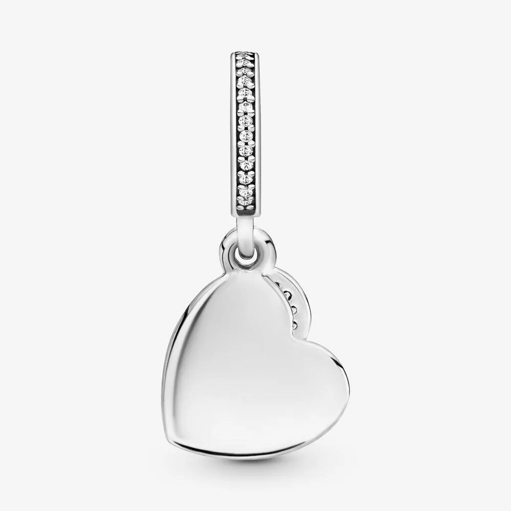 Pandora Forever Friends Heart Dangle Charm #791948CZ