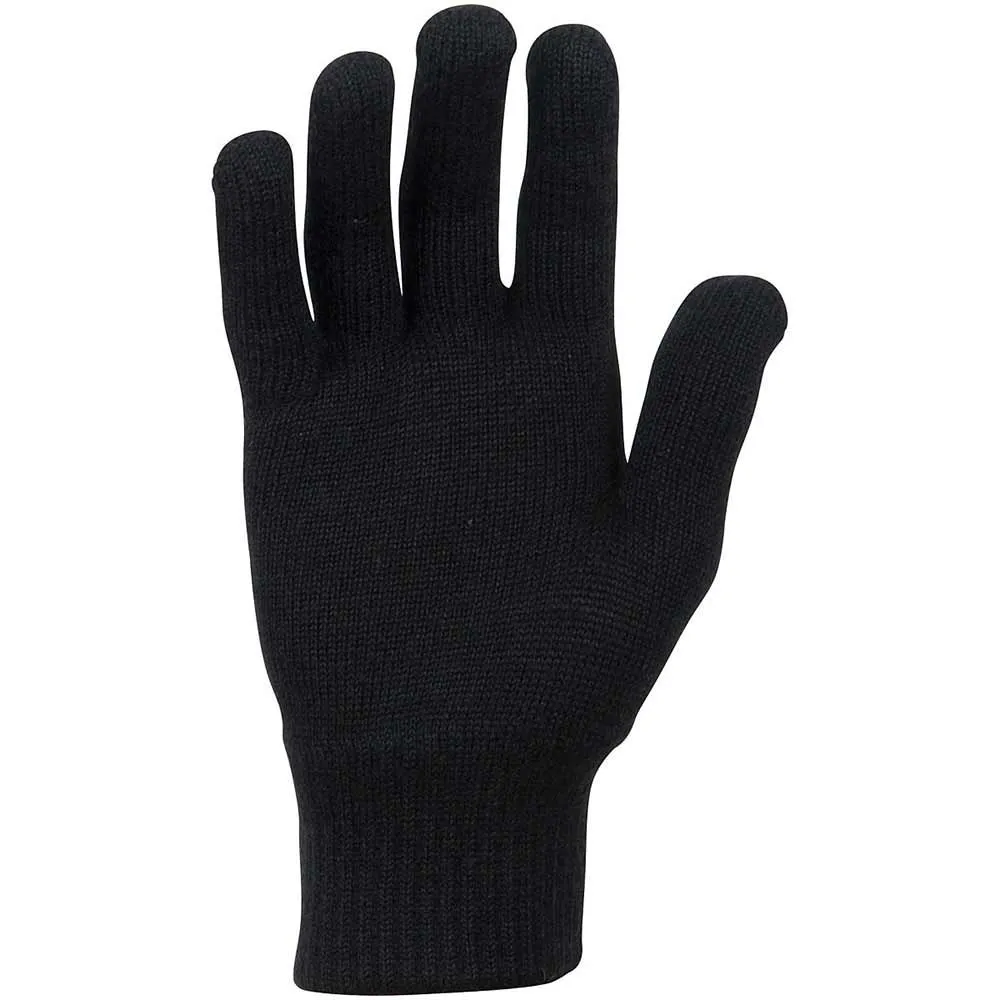 STRETCH WOOL BASE LAYER GLOVE- BLACK