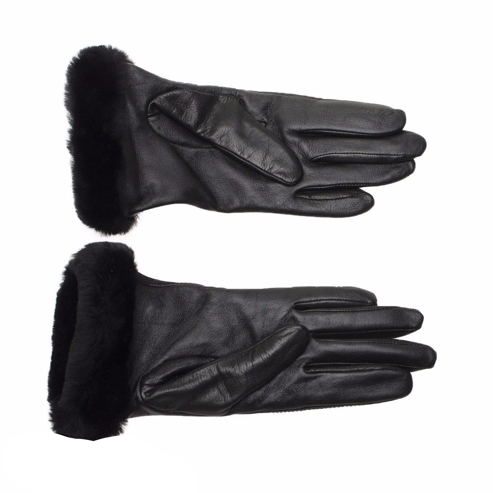 UGG Classic Leather Black Gloves