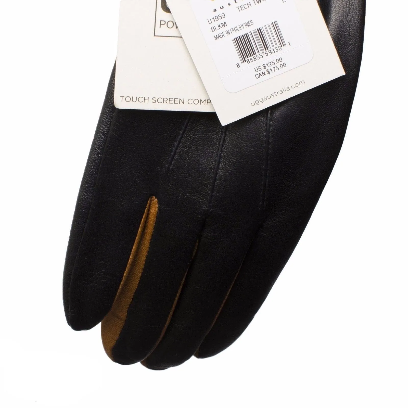 UGG Tech Black / Brown Gloves