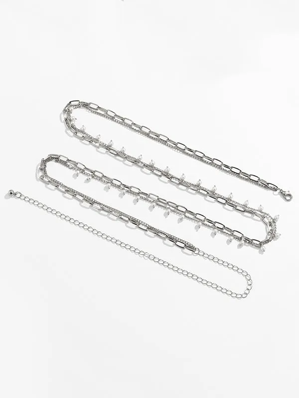 Urban Geometric Pearl Waist Chain Accessories