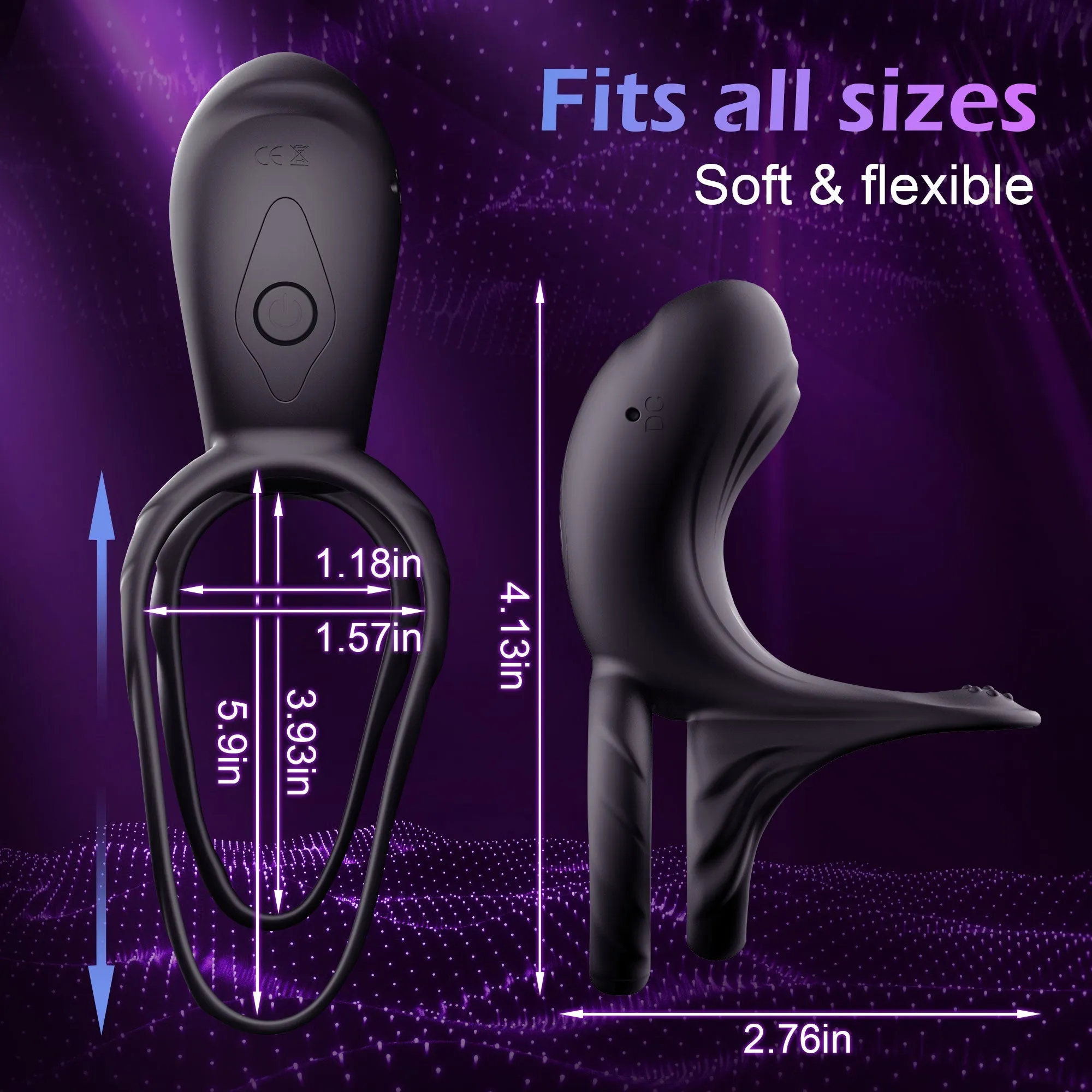 Premium Adjustable Vibrating Penis Ring for Enhanced Pleasure – Waterproof and Rechargeable Intimate Toy